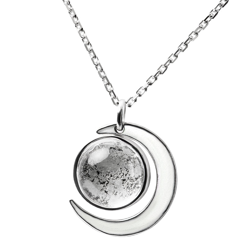 Sterling Silver Moonlight Necklace Made With Moon Meteorite